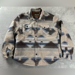 Jachs New York Aztec Southwest Polyester Wool Blend Button Jacket Size XL